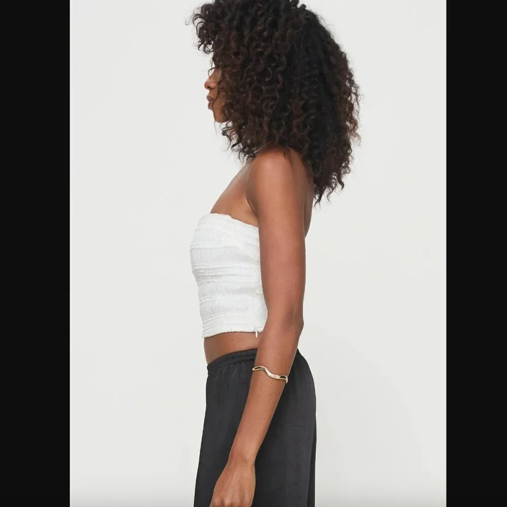 Princess Polly Lelande White Tube Top 6 - Picture 7 of 12